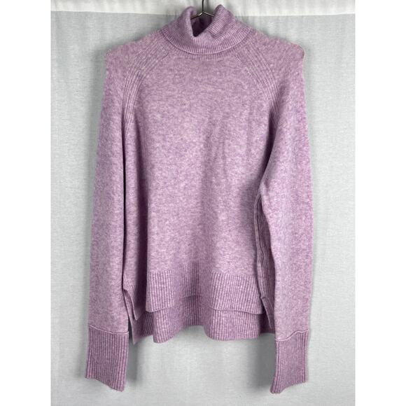 J. Crew Sweaters - J. Crew Sweater Turtleneck Side Slit Pullover Purple Supersoft Knit Feminine